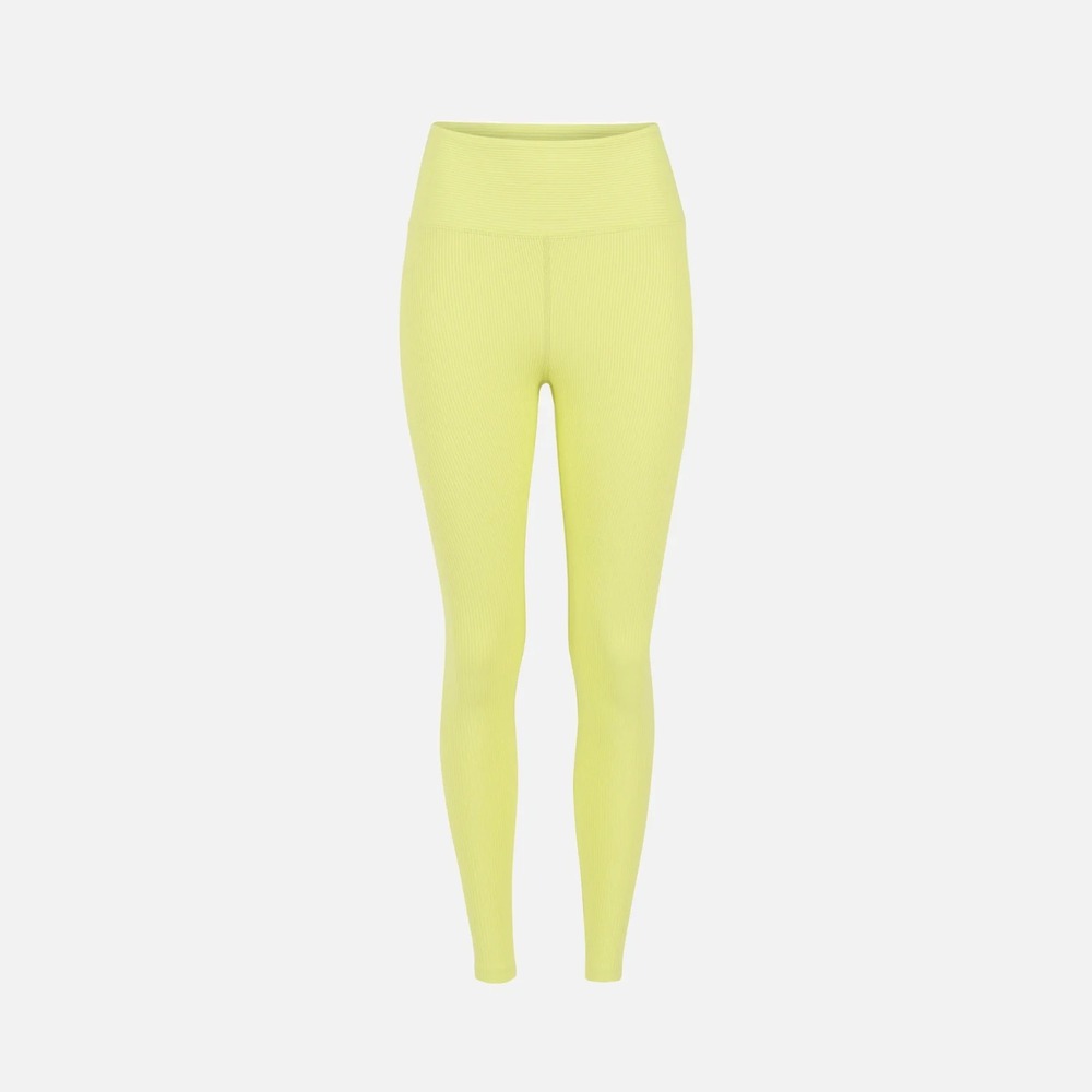 Year of Ours Ribbed High Legging in Cyber Lime Size Medium